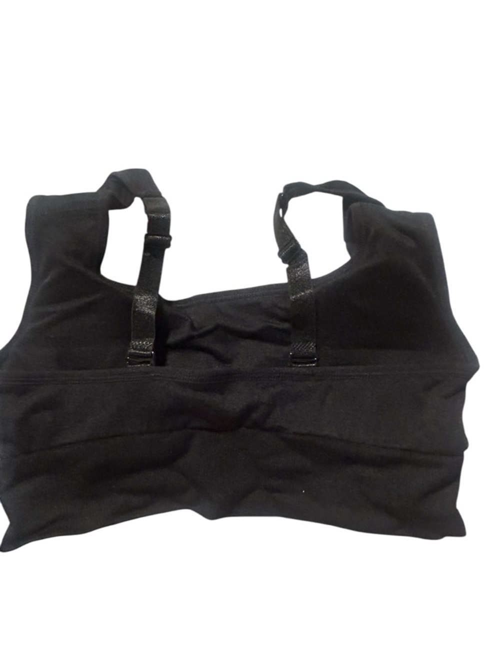 PUMA Performance Seamless Sports Bra Black Sports Bra Silver Logo, Women’s Sz S - Picture 4 of 9